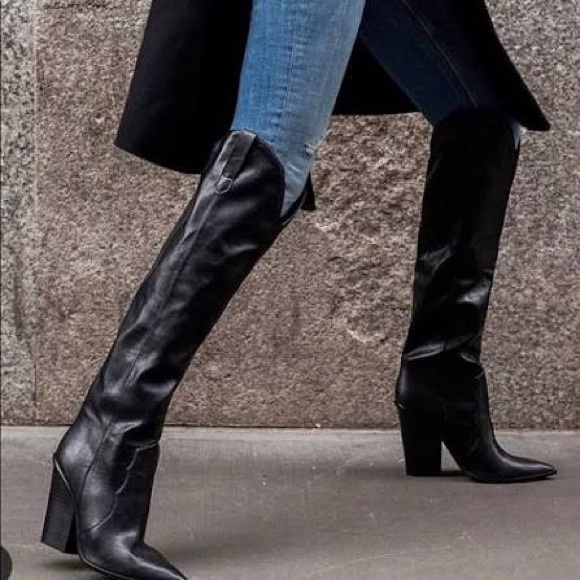 Steve Madden Ranger Black Over the Knee Boots - Picture 6 of 16